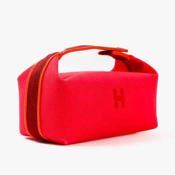 Hermes Bride-a-Brac Small Model Hibiscus Canvas Case - Picture 2 of 14